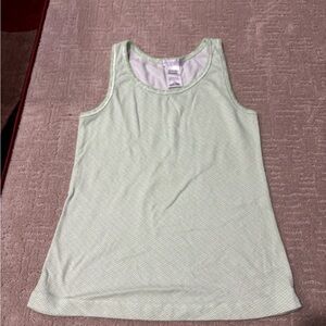 Green Patterned Sleeveless Top